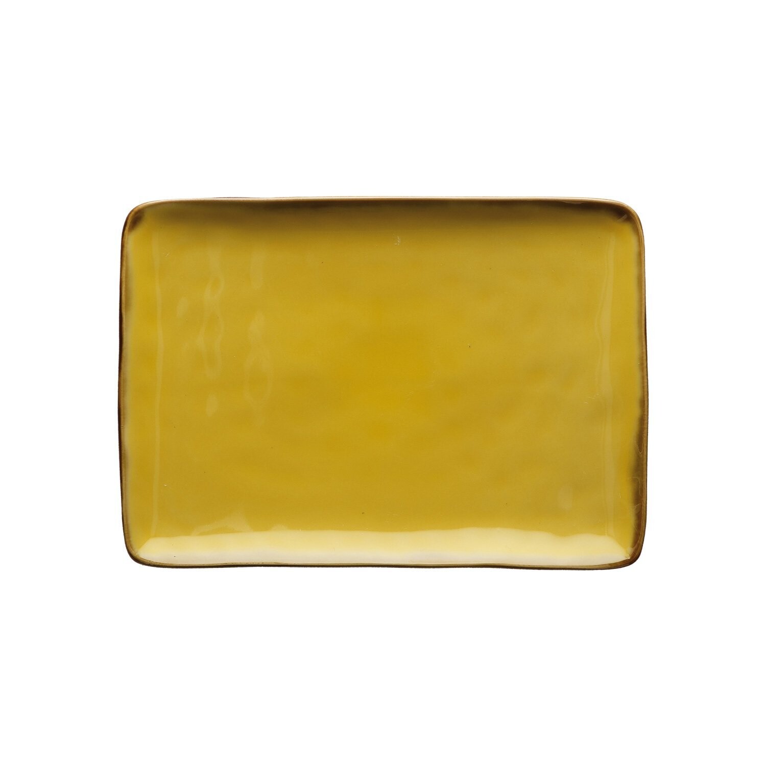 Vassoio rettangolare Concerto ocra 27x19 cm