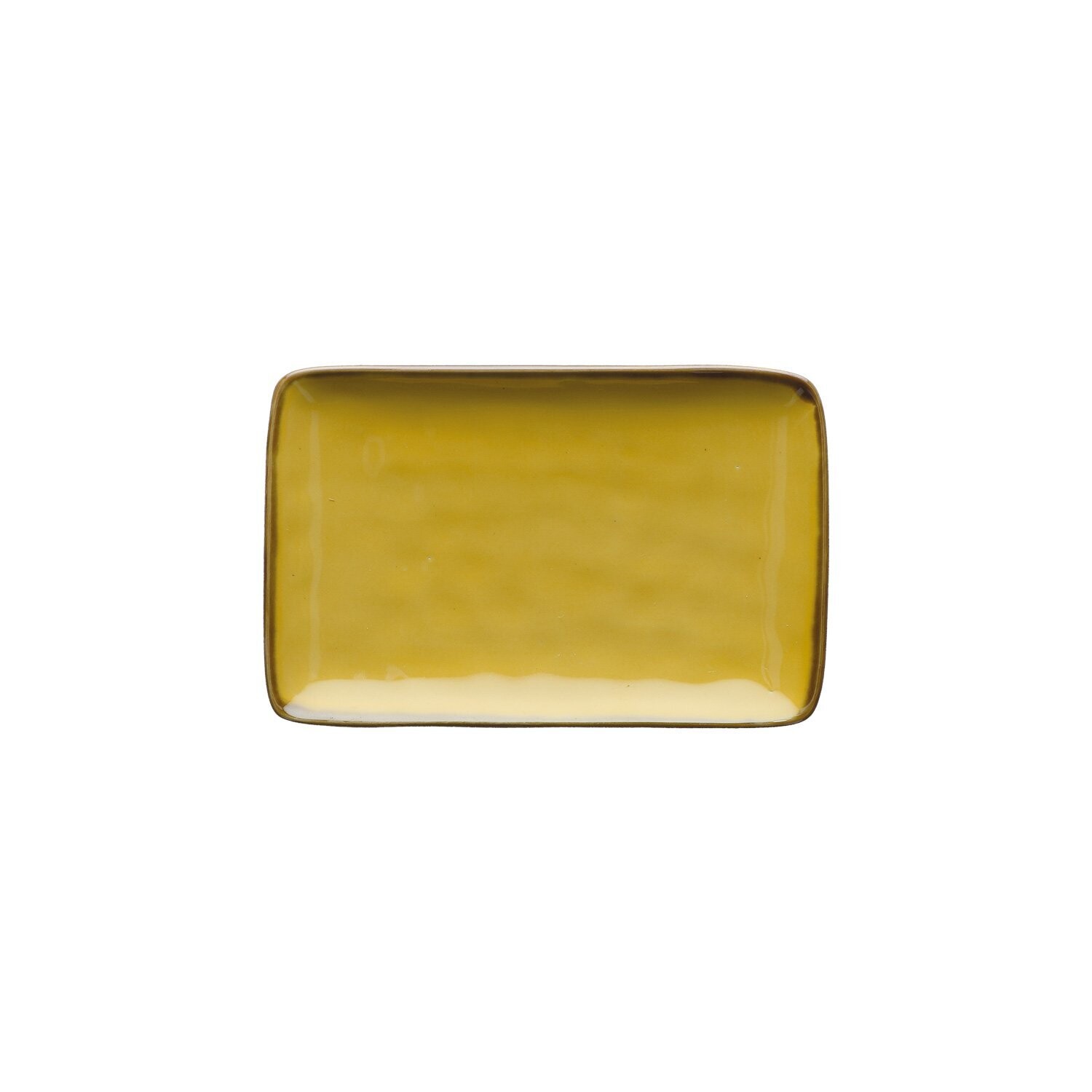Vassoio rettangolare Concerto ocra 20x13  cm