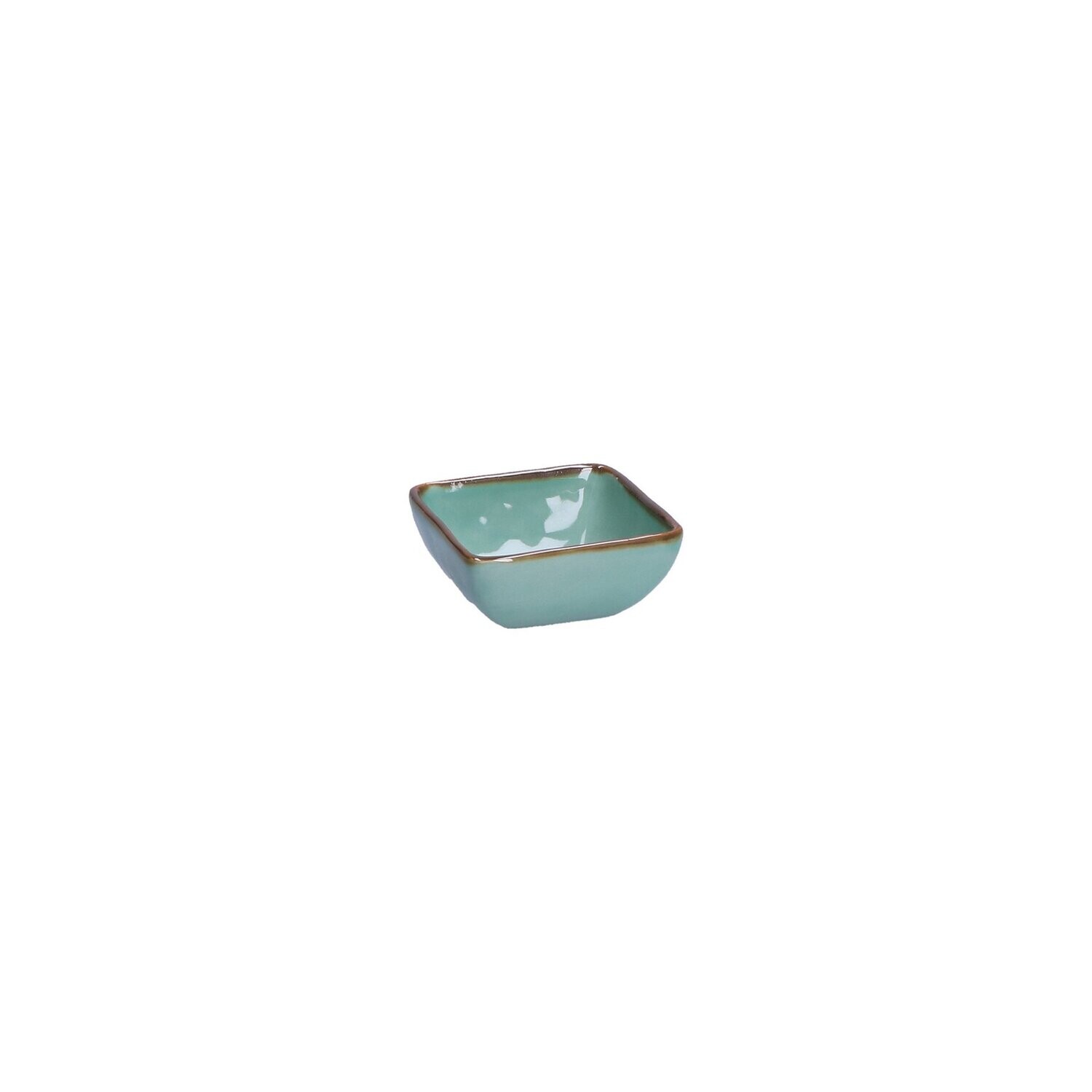 Ciotolina quadrata Concerto verde acqua 8x8 cm