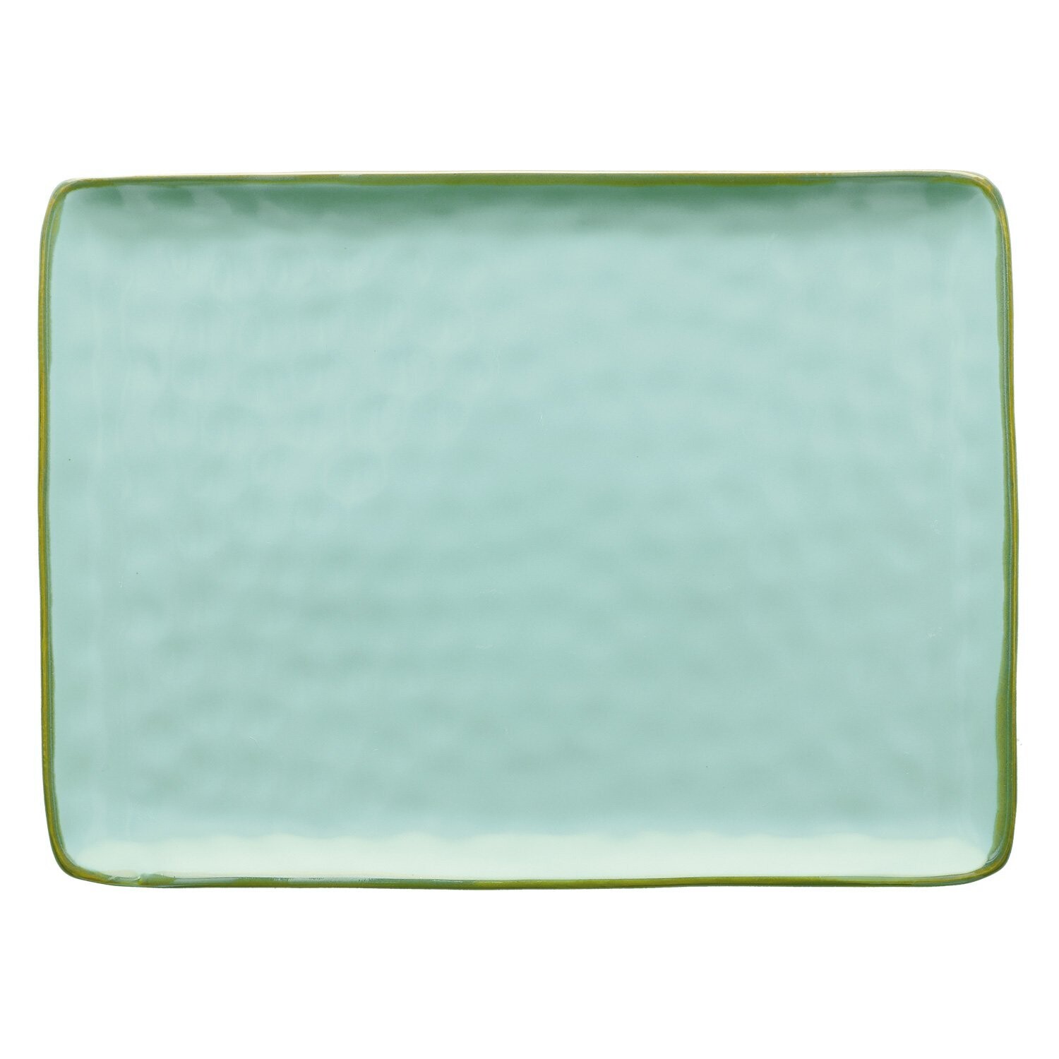 Vassoio rettangolare Concerto verde acqua 36x26,5 cm