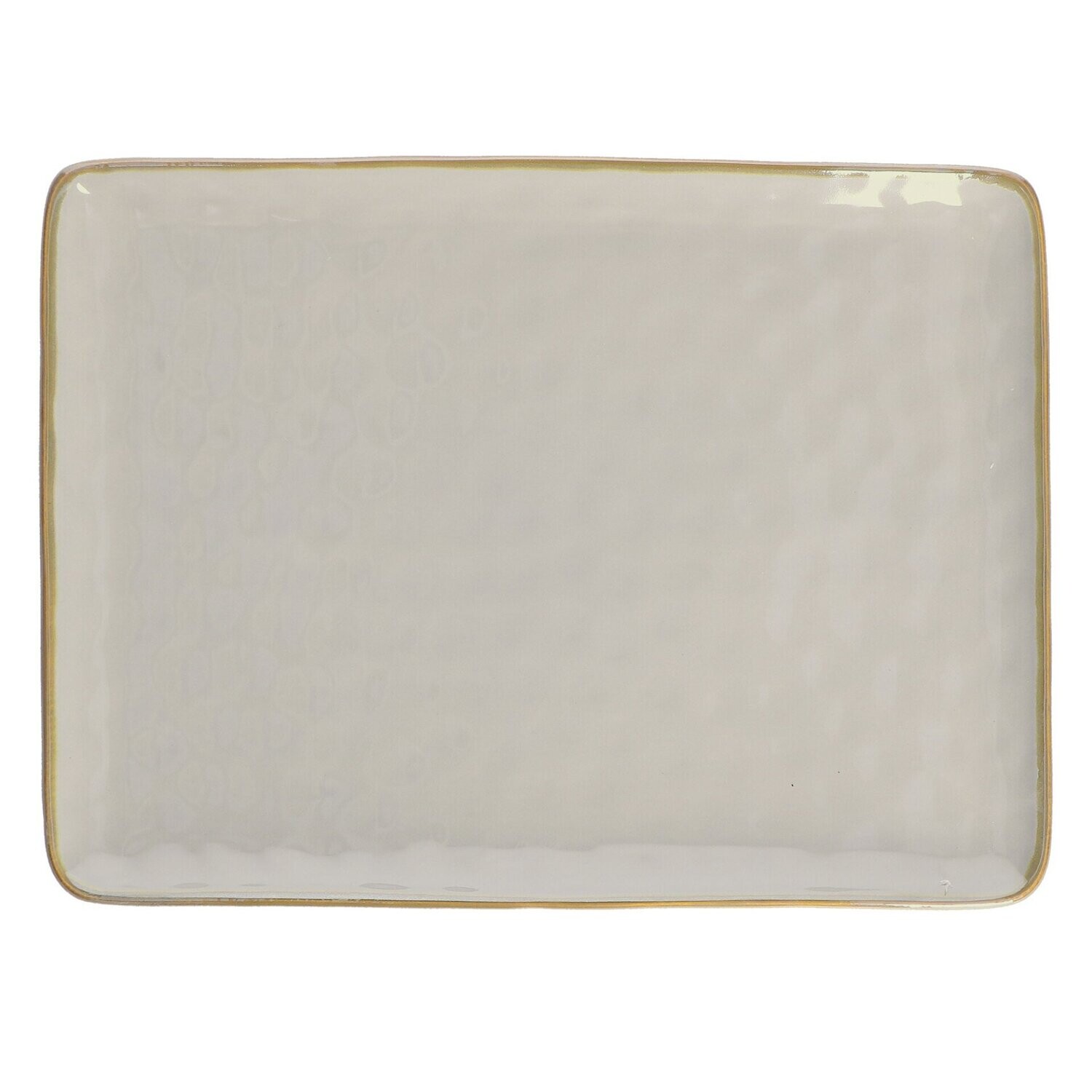 Vassoio rettangolare Concerto grigio perla 36x26,5 cm