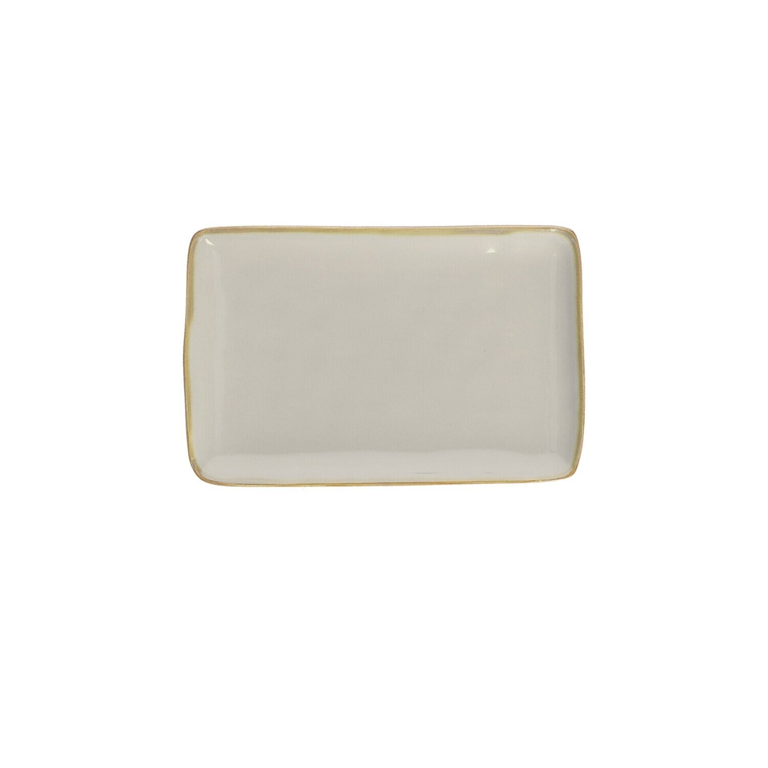 Vassoio rettangolare Concerto grigio perla 20x13 cm