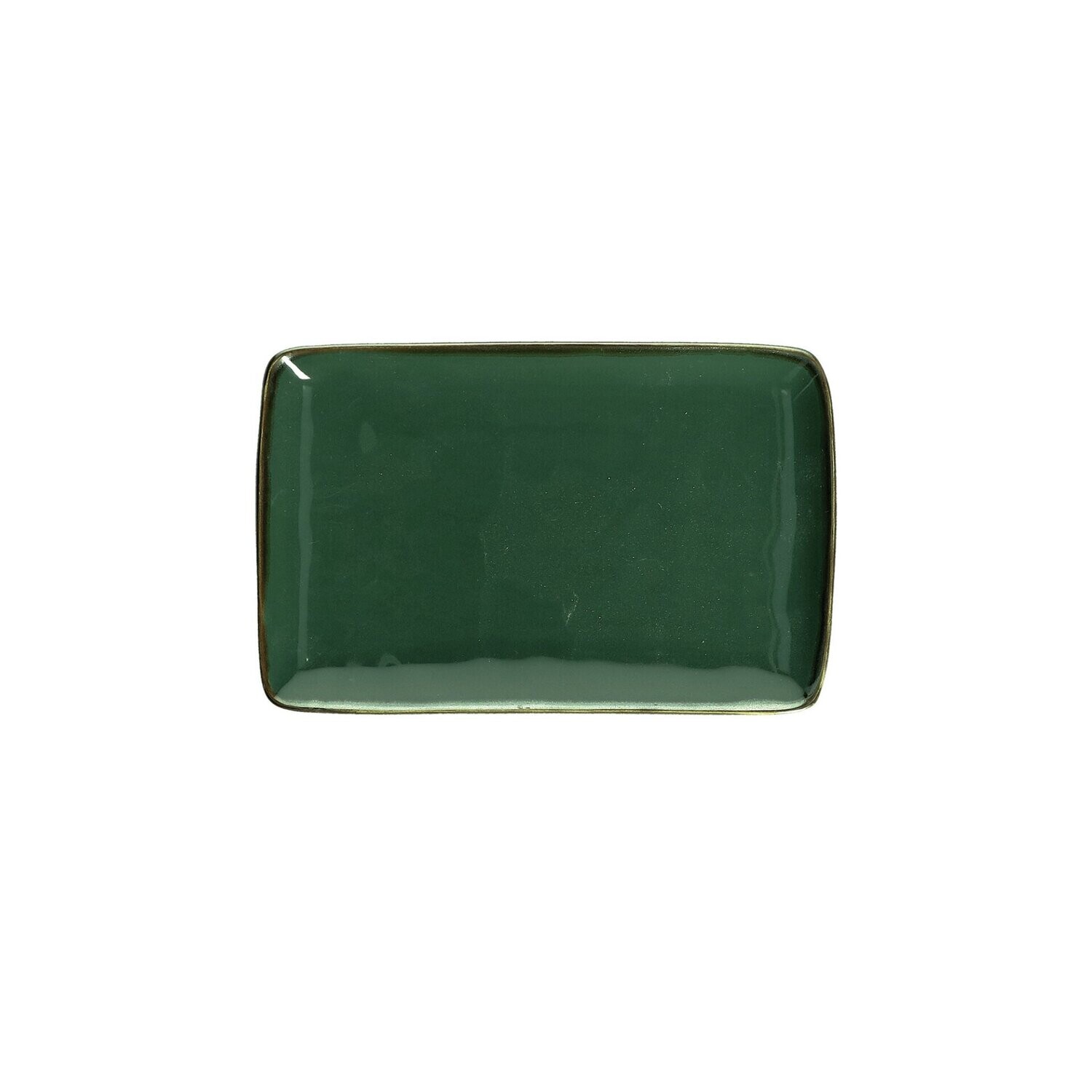 Vassoio rettangolare Concerto verde bosco 20x13 cm