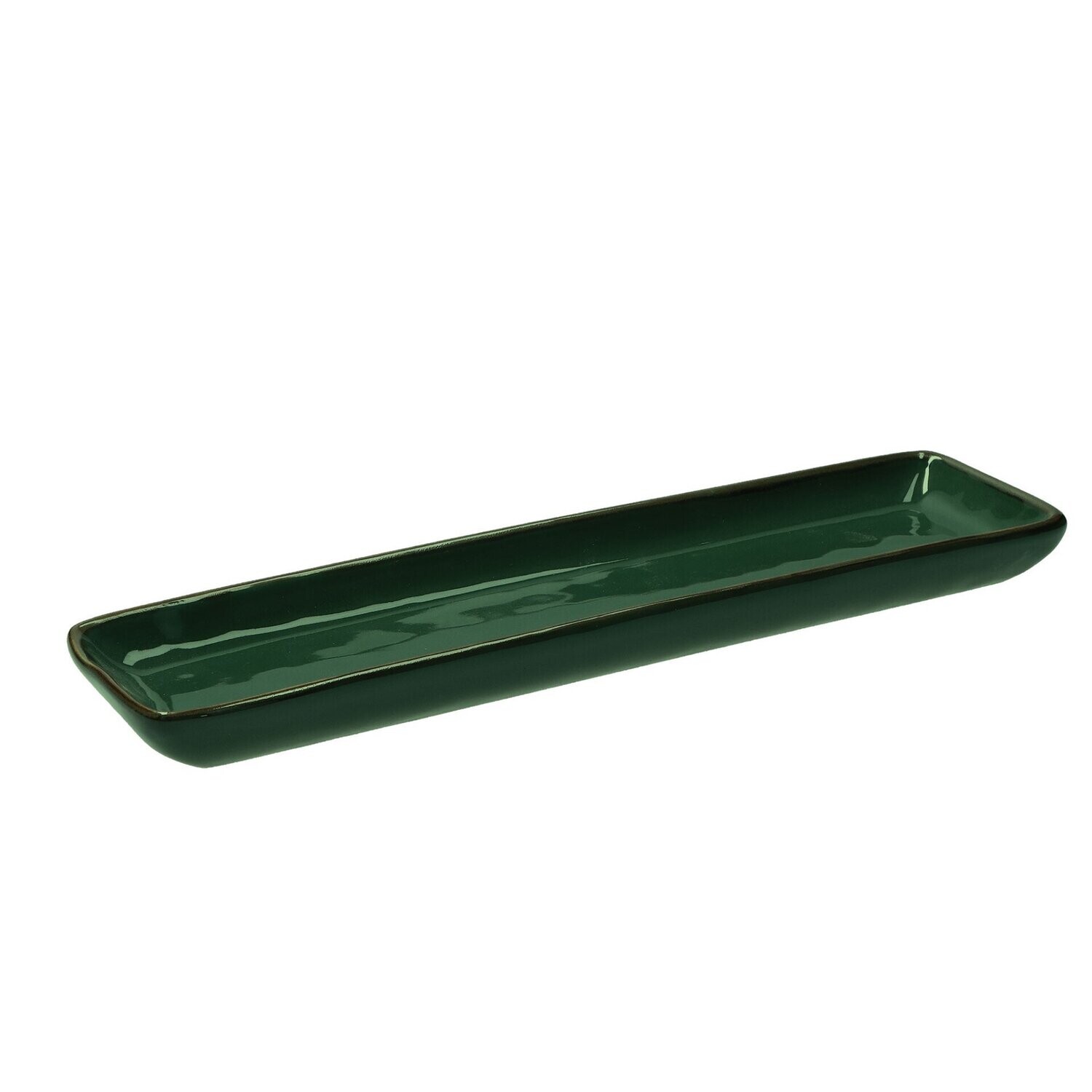 Vassoio rettangolare Concerto verde bosco 32x8 cm