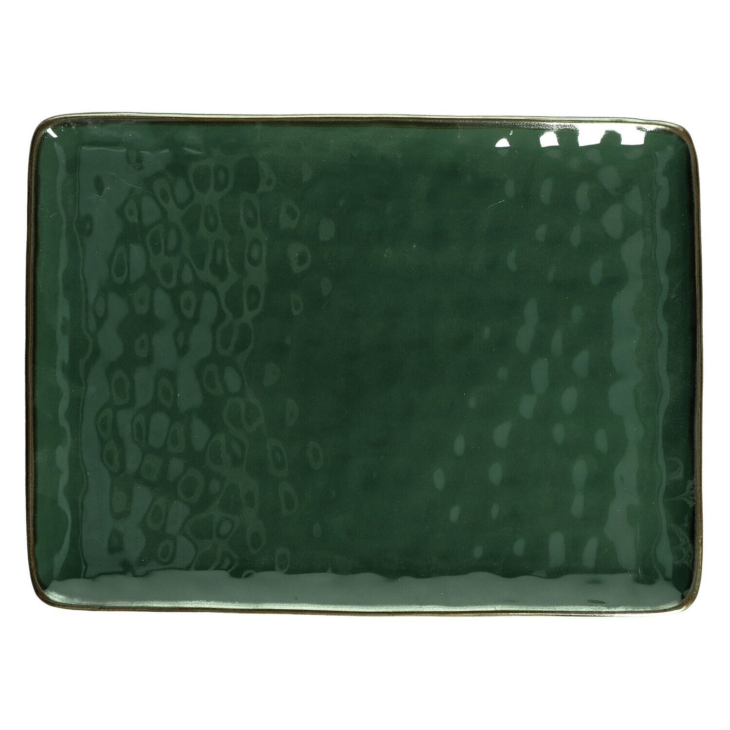 Vassoio rettangolare Concerto verde bosco 36x26,5 cm