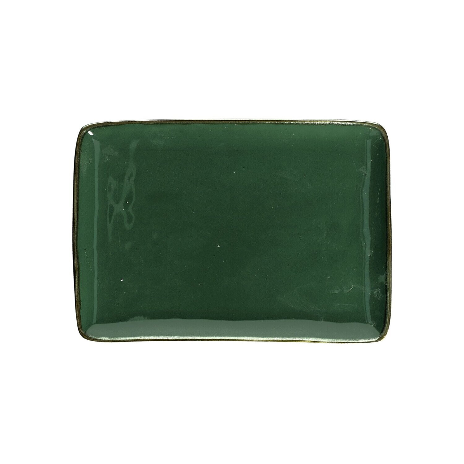Vassoio rettangolare Concerto verde bosco 27x19 cm