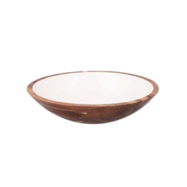 Ciotola maxi in legno smaltato Libeccio 30,5×30,5×7,6 cm.