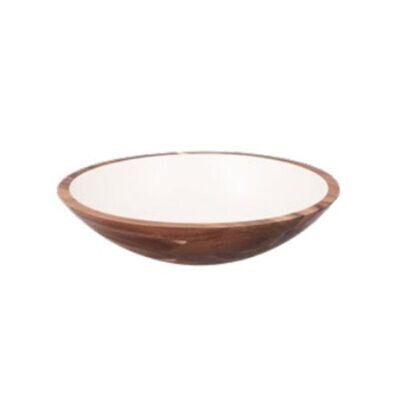 Ciotola maxi in legno smaltato Libeccio 30,5×30,5×7,6 cm.