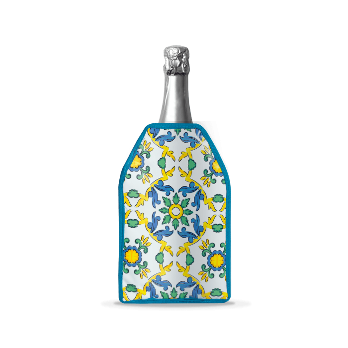 Glacette morbida raffreddabottiglie decoro maiolica Glacette morbida raffreddabottiglie decoro maiolica