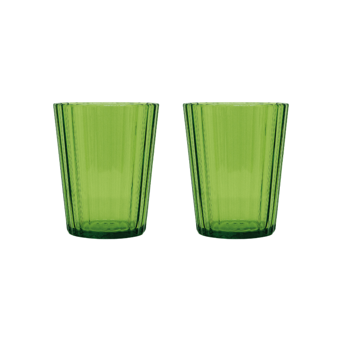 Set 2 bicchieri verde in acrilico