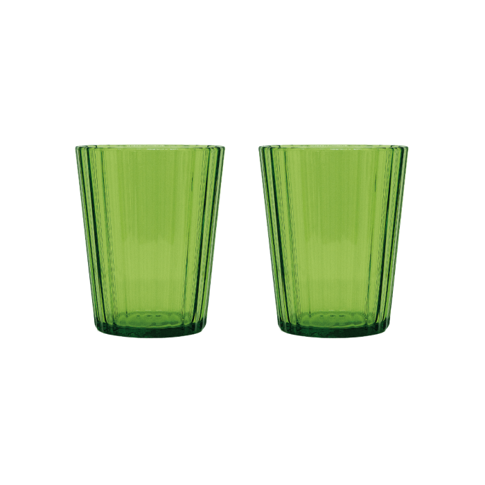 Set 2 bicchieri verde in acrilico Set 2 bicchieri verde in acrilico