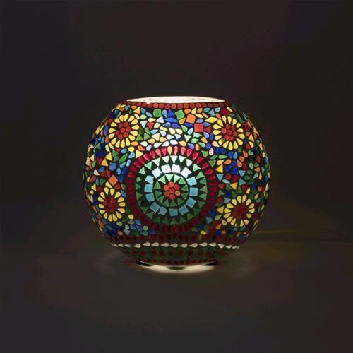 Lampada da tavolo in vetro mosaicata raimbow  h. 25 cm.