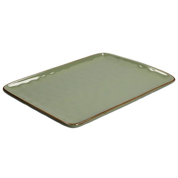 Vassoio rettangolare Concerto verde oliva 36x26,5 cm