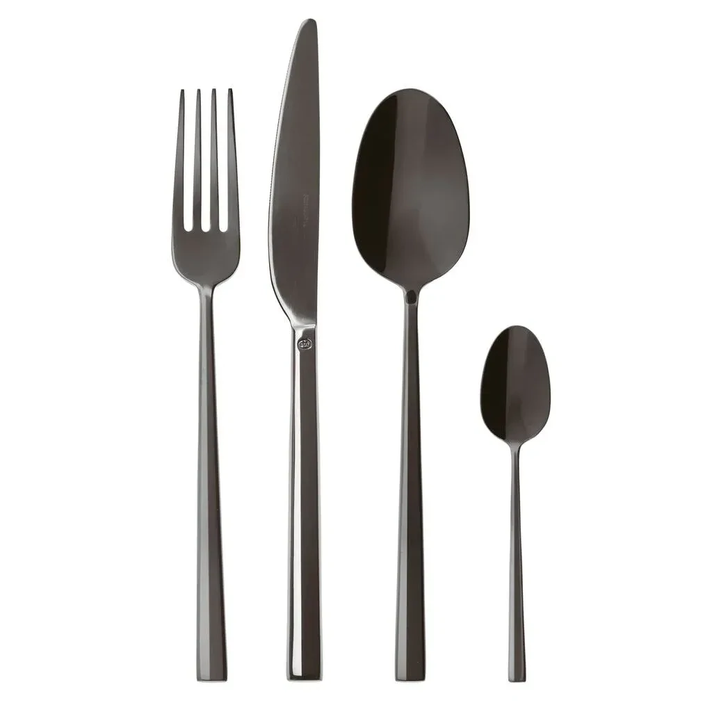 Serv. posate Rock 24 pz. Mirror PVD 2Black
