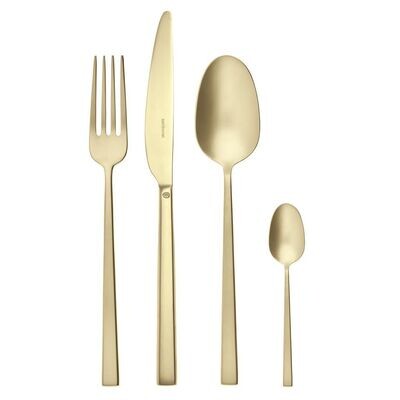 Serv. posate Rock 24 pz. PVD Champagne antique Serv. posate Rock 24 pz. PVD Champagne antique