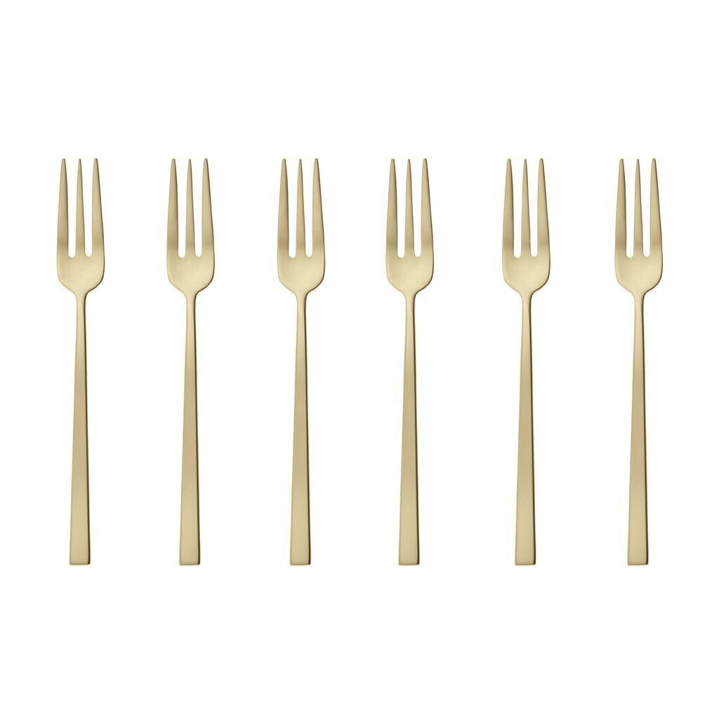 Set 6 forchettine dolce Rock PVD Champagne antique