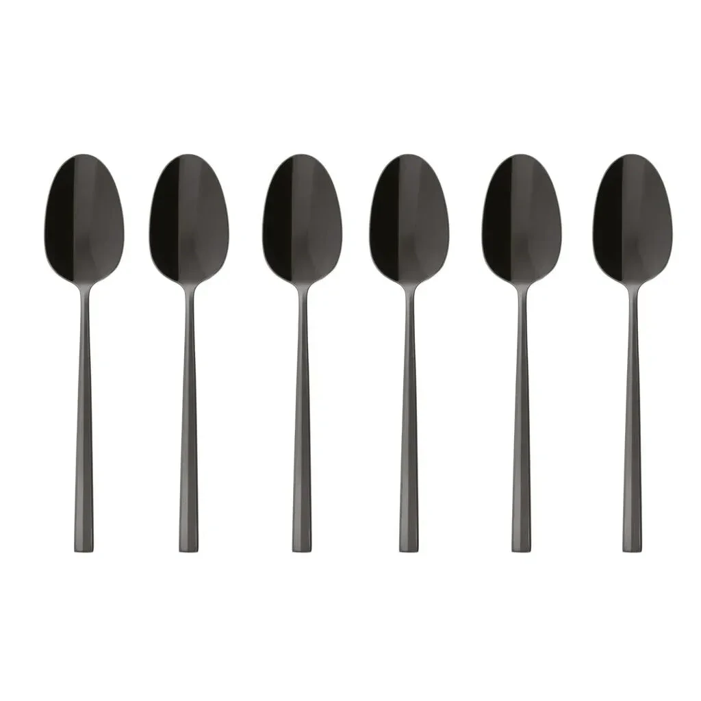 Set 6 cucchiaini moka Rock Diamond PVD 2Black