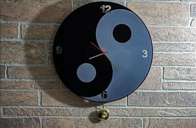 Orologio parete plexglas Yin e Yang