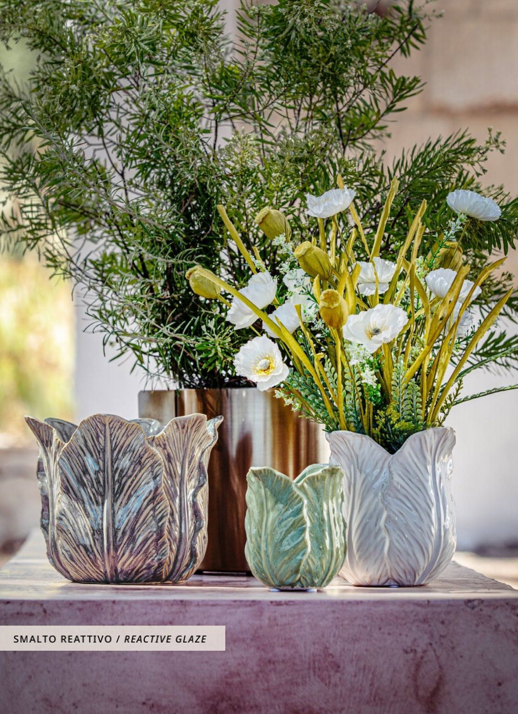 Cachepot verde M DORDOGNA