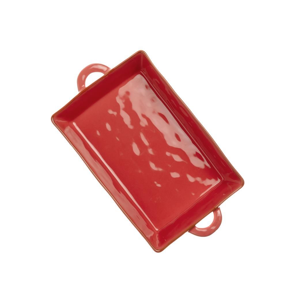 Teglia rettangolare concerto corallo 38x22xH7,5 cm.