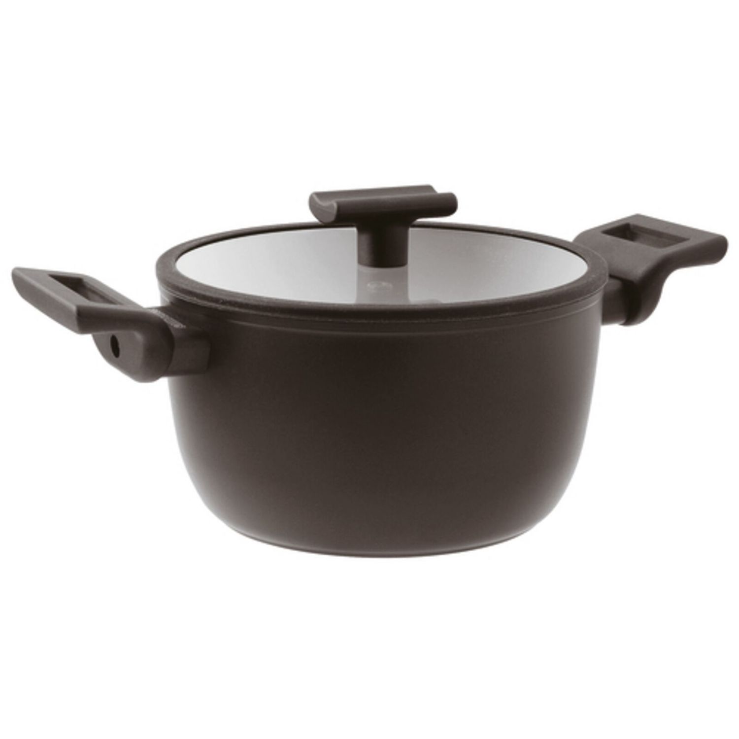 Casseruola alta 2 maniglie antiaderente con coperchio Titan Pro cm.28 double induction
