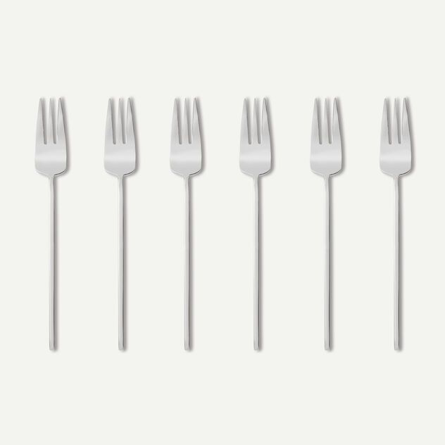 Set 6 forchettine dolce 100 acciaio Inox Set 6 forchettine dolce 100 acciaio Inox