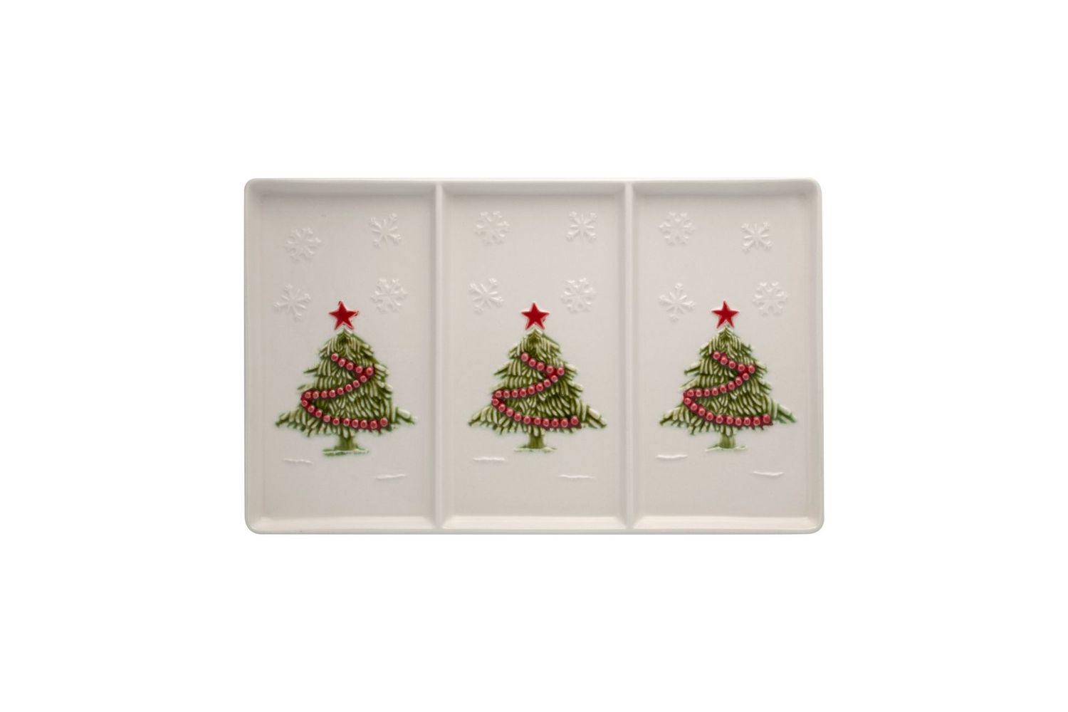 Antipastiera Natale 3 scomparti