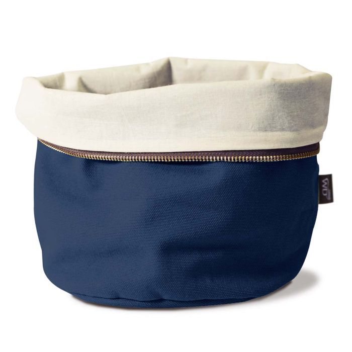 Sacchetto pane riscaldabile in cotone. Colore blu