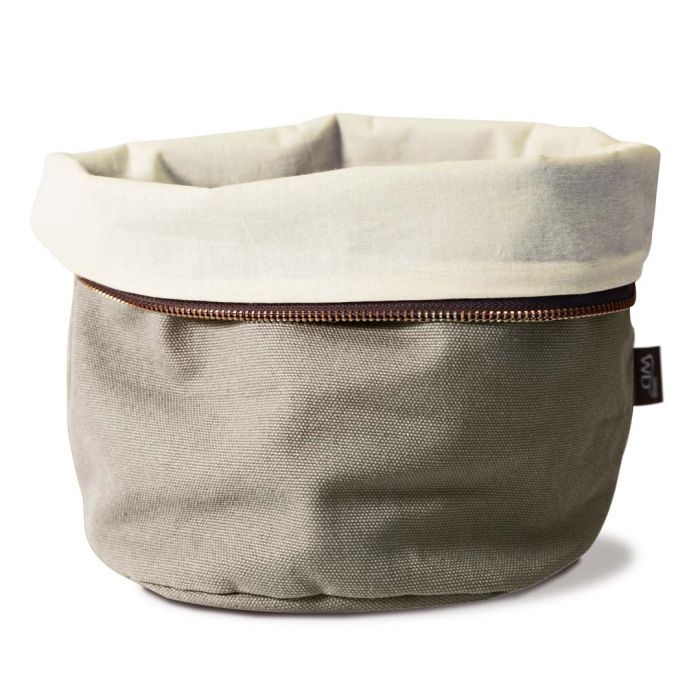 Sacchetto pane riscaldabile in cotone. Colore grigio