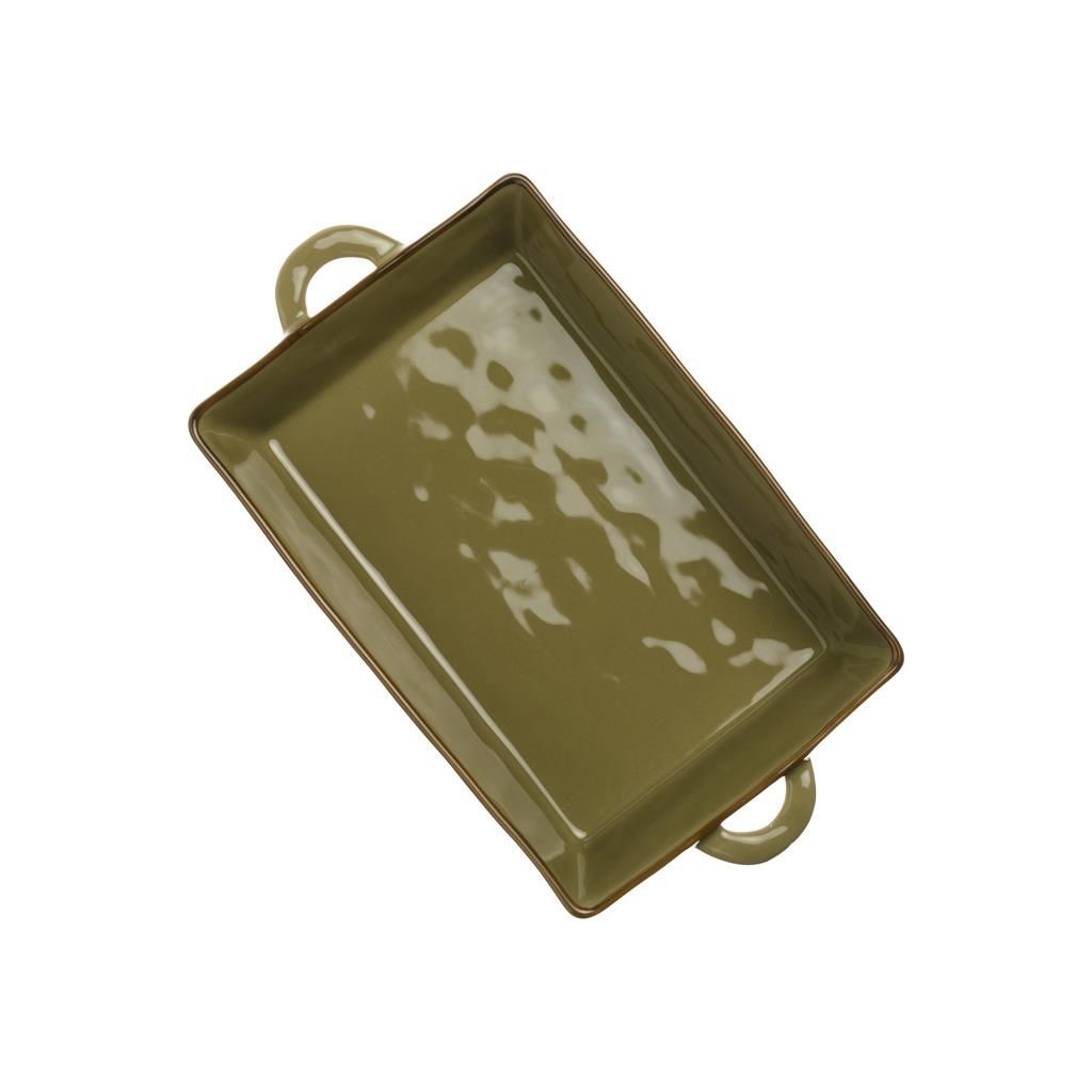 Teglia rettangolare concerto grigio tortora 38x22xH7,5 cm.