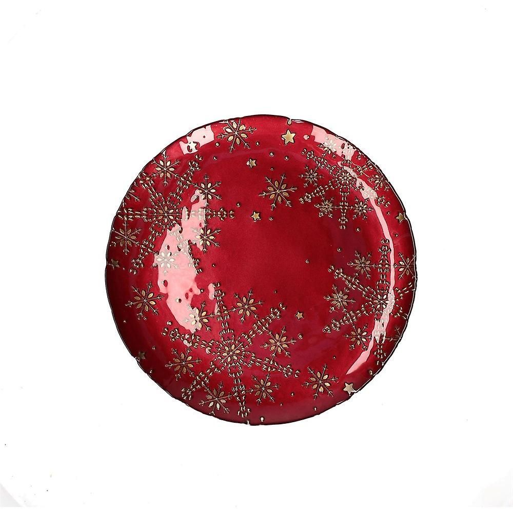 Piatto per panettone rosso ILPRIMOFIOCCO