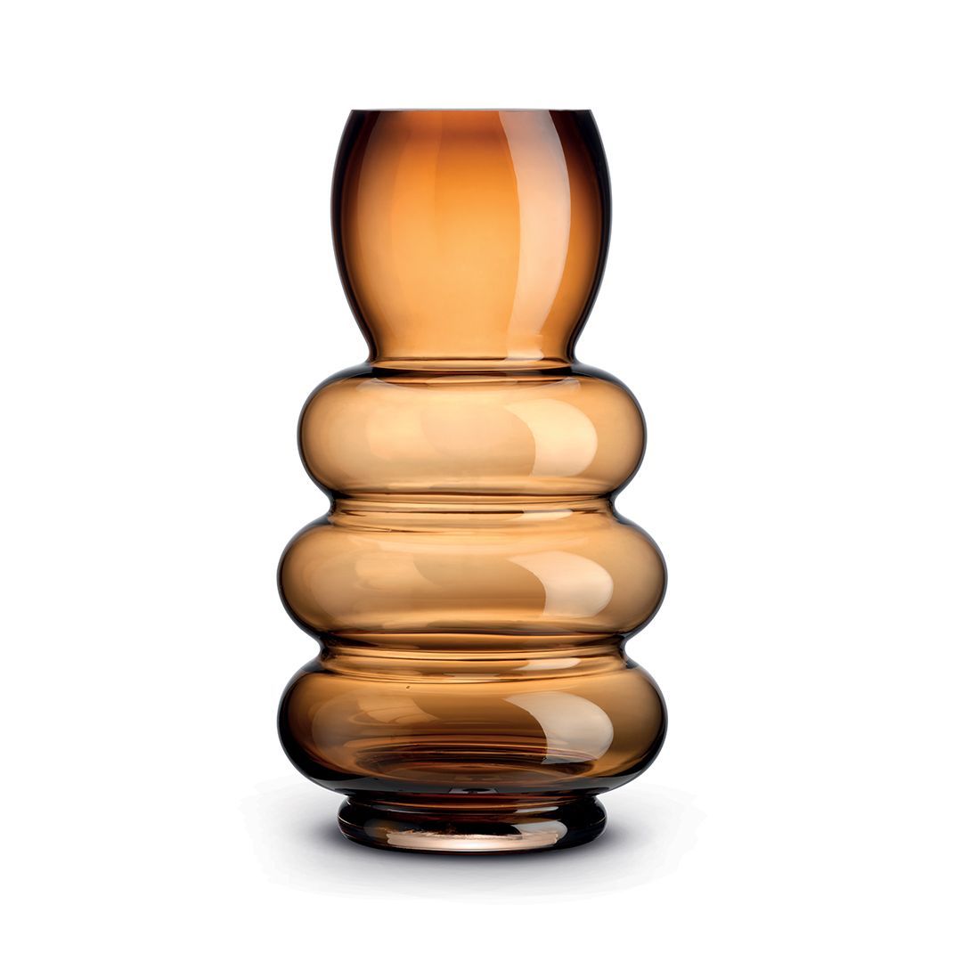 Vaso  in vetro “Home Heritage” Elegance ambra cm. 30