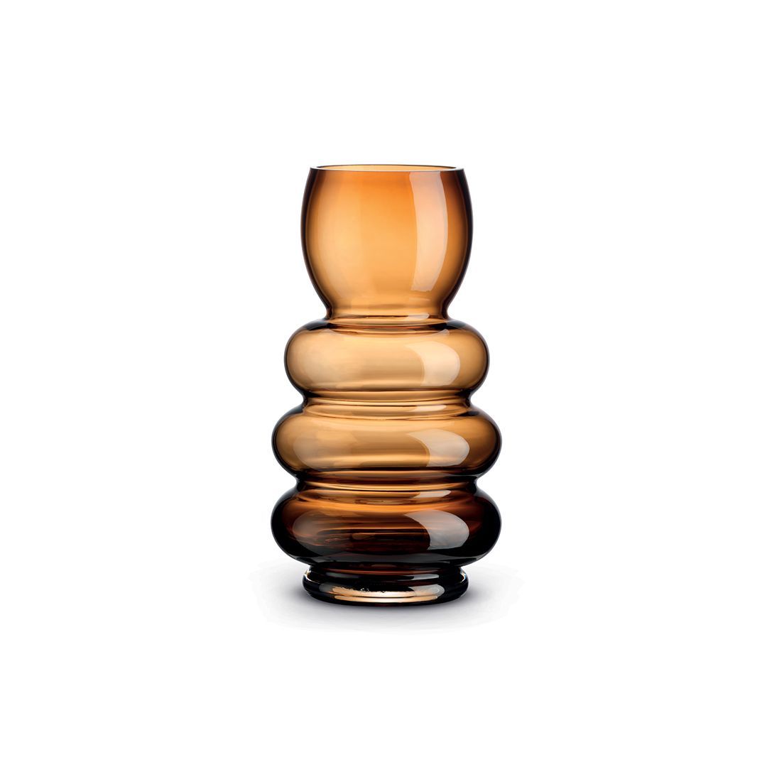 Vaso  in vetro “Home Heritage” Elegance ambra cm. 24