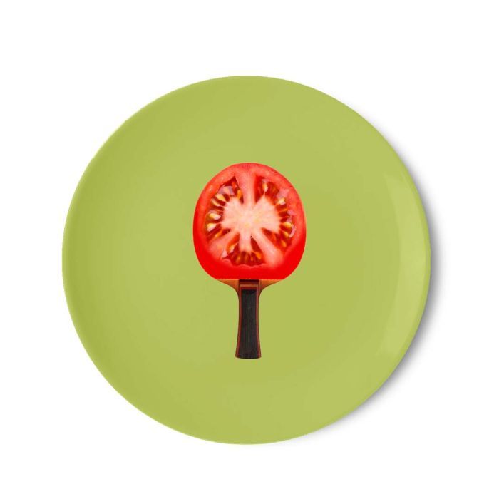 Piatto pizza 30,5cm. Mikonos decoro racchetta