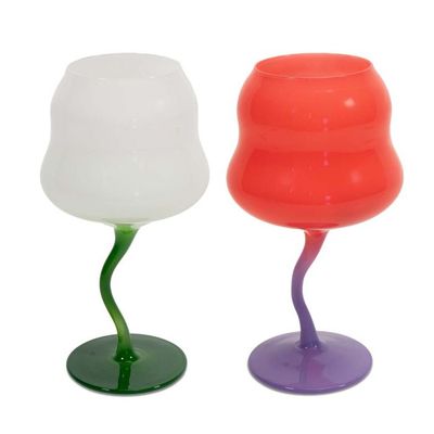 Set 2 calici da cocktail Samarcanda in vetro multicolore Set 2 calici da cocktail Samarcanda in vetro multicolore