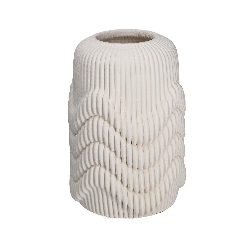 Vaso Deco bianco LINO M con stampa in 3D