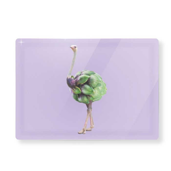 Tagliere in vetro 30x20cm. decoro carciofo Tagliere in vetro 30x20cm. decoro carciofo