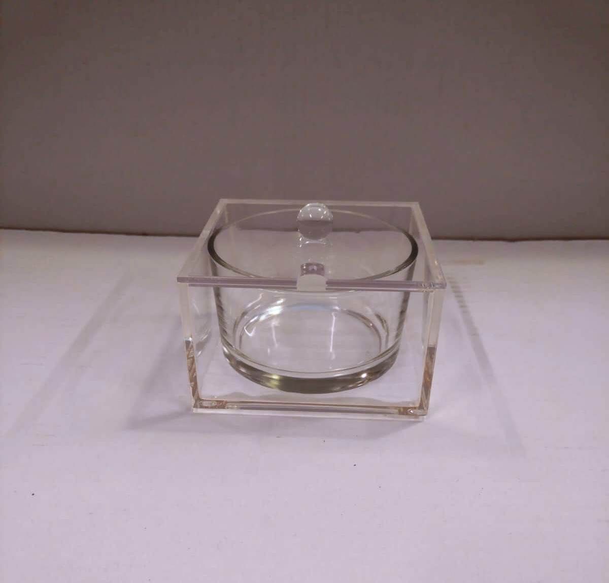 Formaggiera c. cop. plexiglas con vetro interno