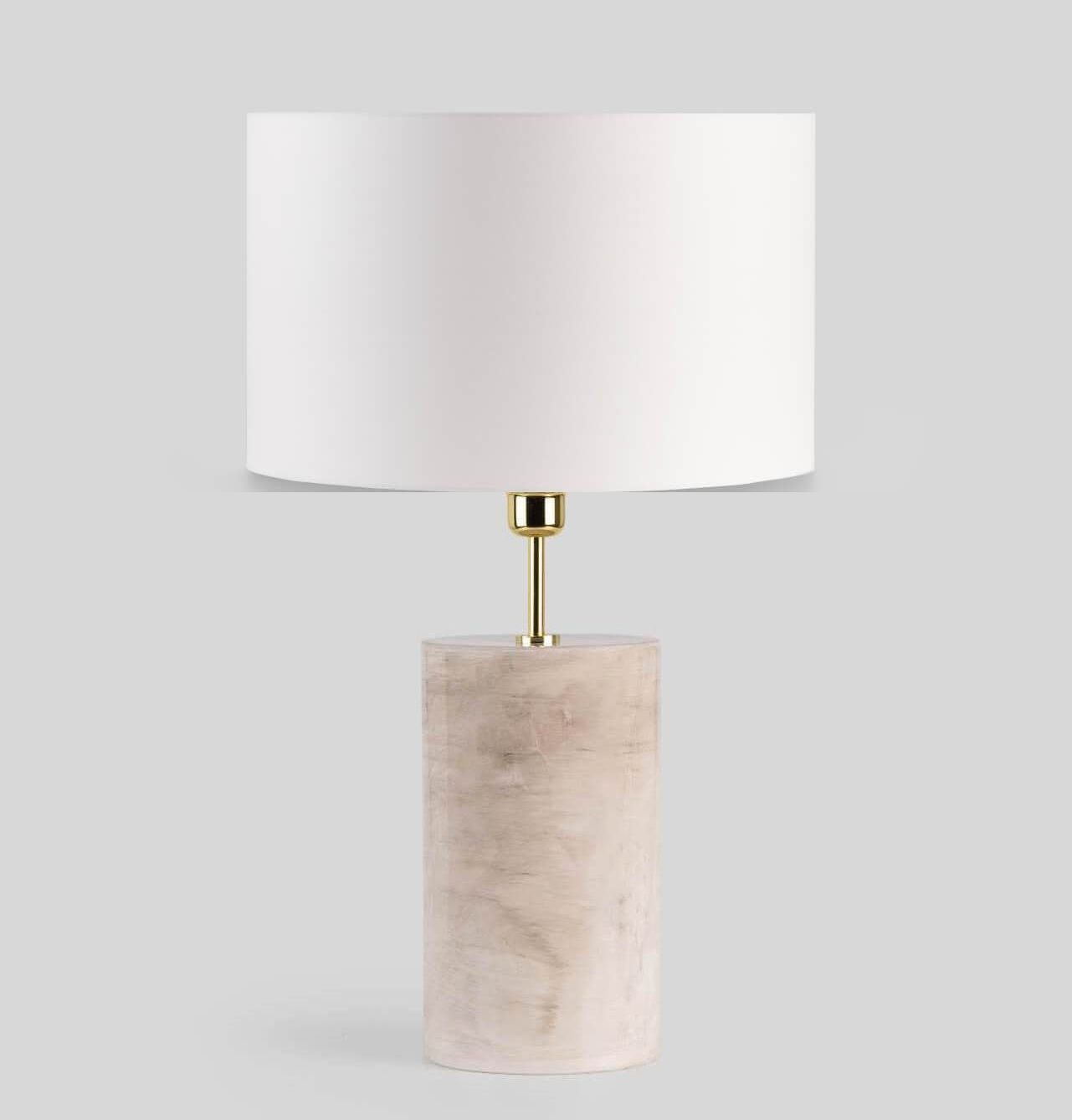 Lume cilindrico avorio liscio cm. 30 Ceramica Bevilacqua