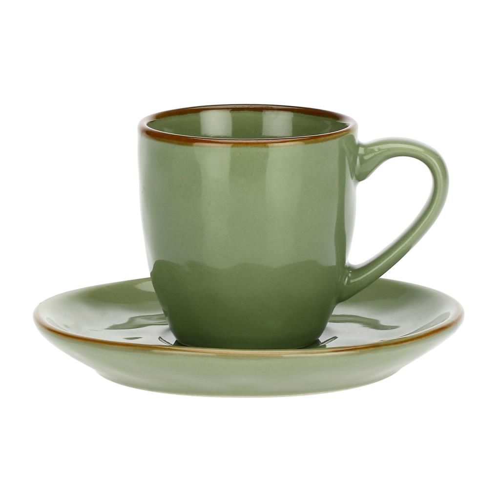 Tazza caffè c/p. Concerto verde oliva 90 cc