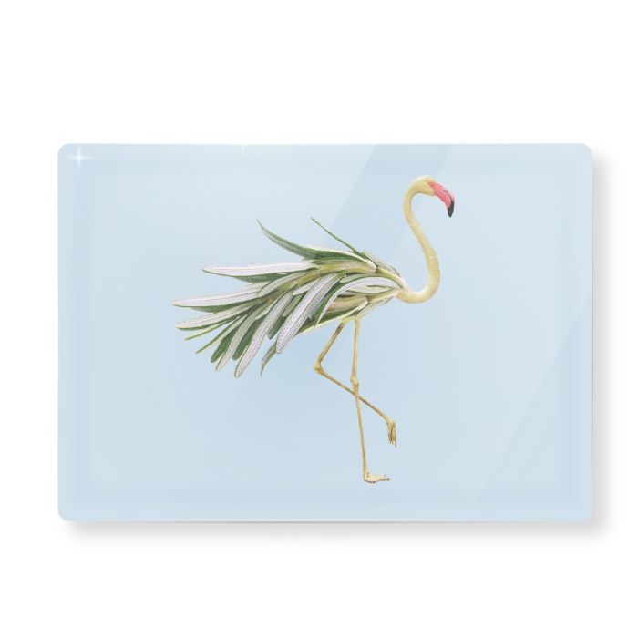 Tagliere in vetro 30x20cm. decoro rosmarino