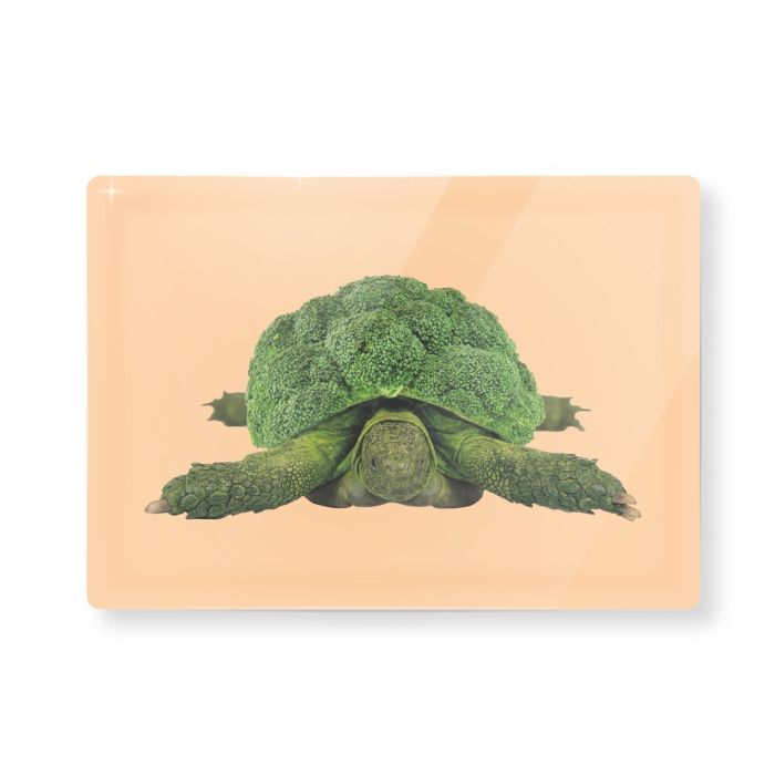 Tagliere in vetro 30x20cm. decoro cavolfiore Tagliere in vetro 30x20cm. decoro cavolfiore