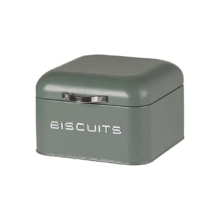 Biscottiera Vintage con manico 20 x 20 x h 13,5 cm verde