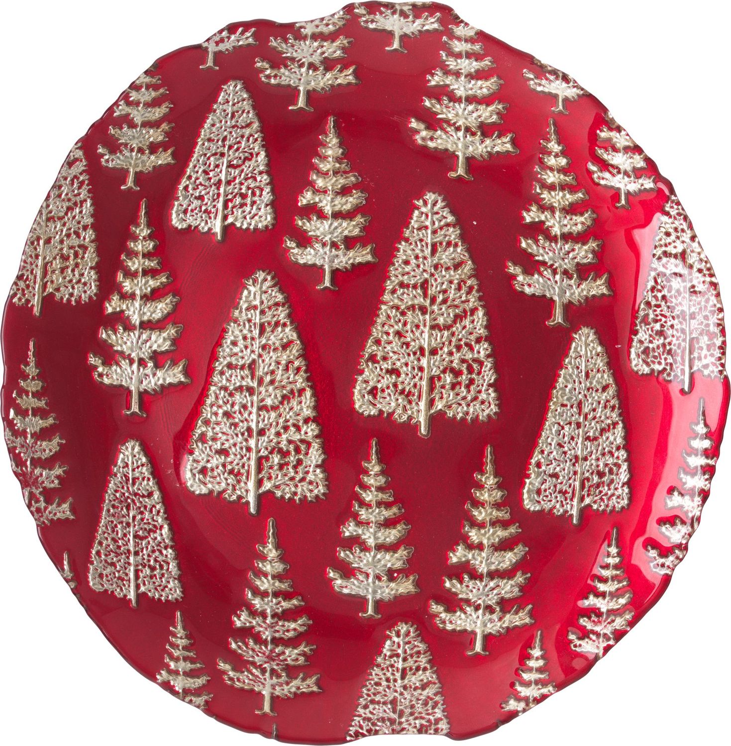 Piatto panettone Sapin rosso cm. 32