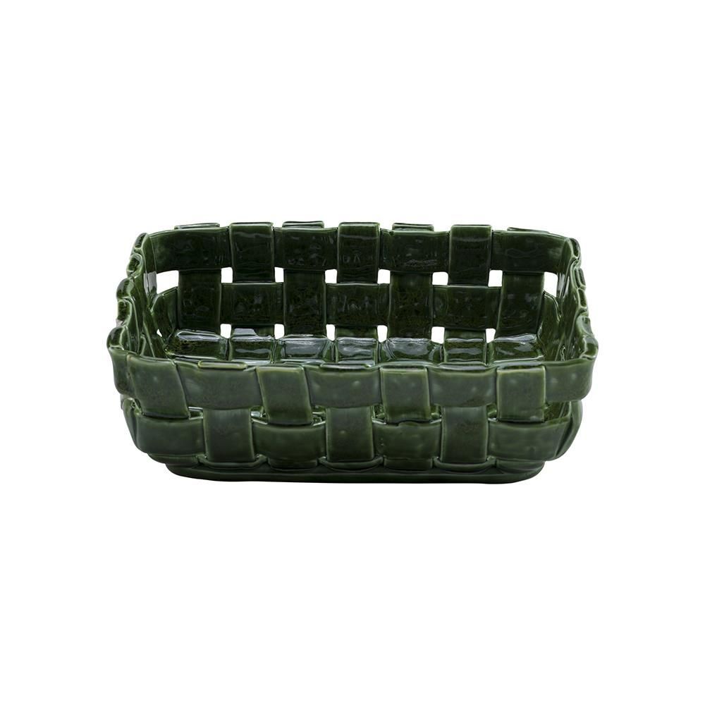 Centrotavola rettangolare  verde INTRECCIATA 28,5x30,6 Centrotavola rettangolare  verde INTRECCIATA 28,5x30,6