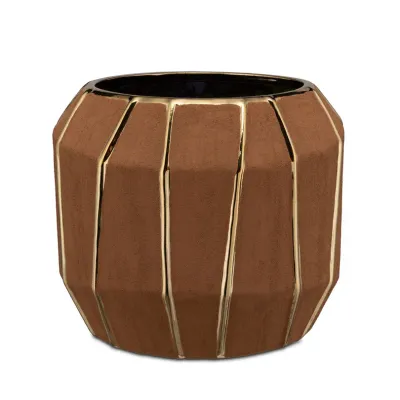 Cachepot Cacao Oro S, KINTSUGI- 20x20x17h cm Cachepot Cacao Oro S, KINTSUGI- 20x20x17h cm