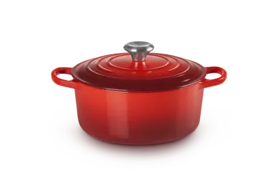 Cocotte rotonda Evolution in ghisa vetrificata cm. 26 rosso ciliegia