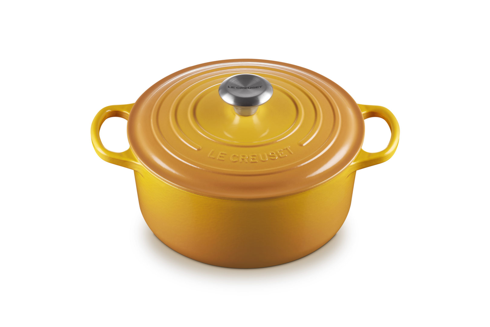 Cocotte rotonda Evolution in ghisa vetrificata cm. 24 giallo nectar