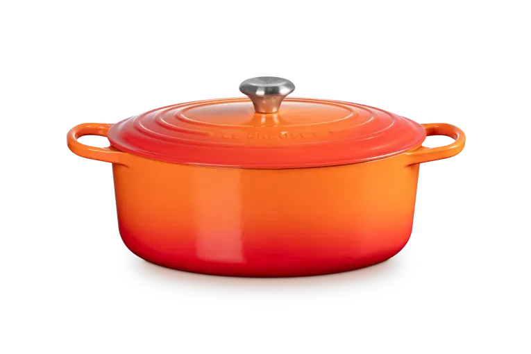 Cocotte ovale Evolution in ghisa vetrificata cm. 31 arancio