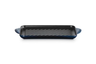 Grill rettangolare Tradition in ghisa vetrificata 32x22 blu nuit